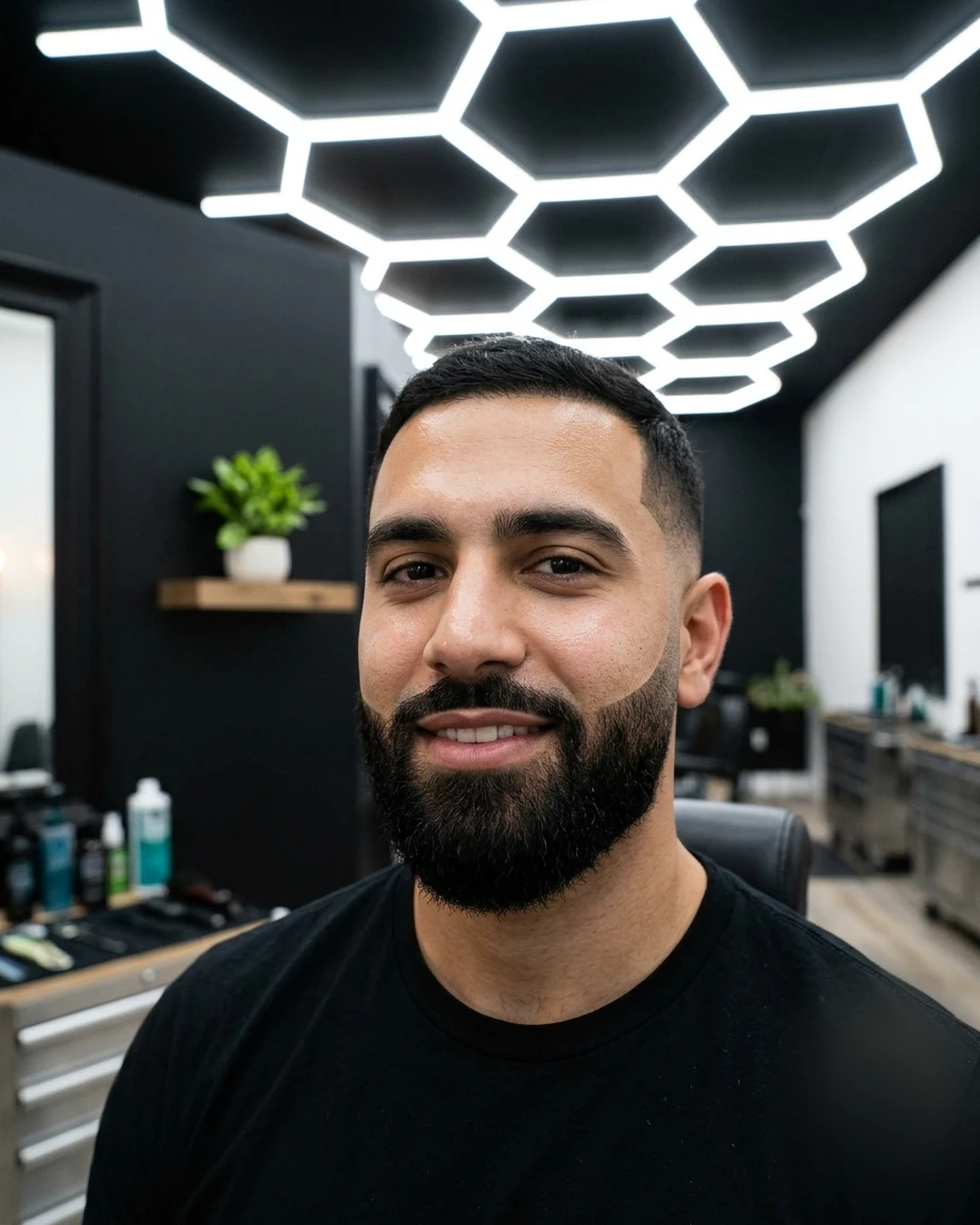 Cliente soddisfatto dopo il taglio da Mr Barber