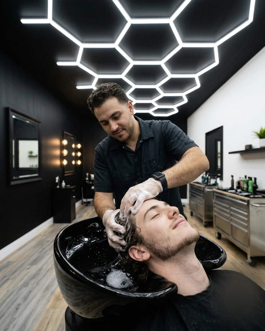 Lavaggio e shampoo alla poltrona da Mr Barber