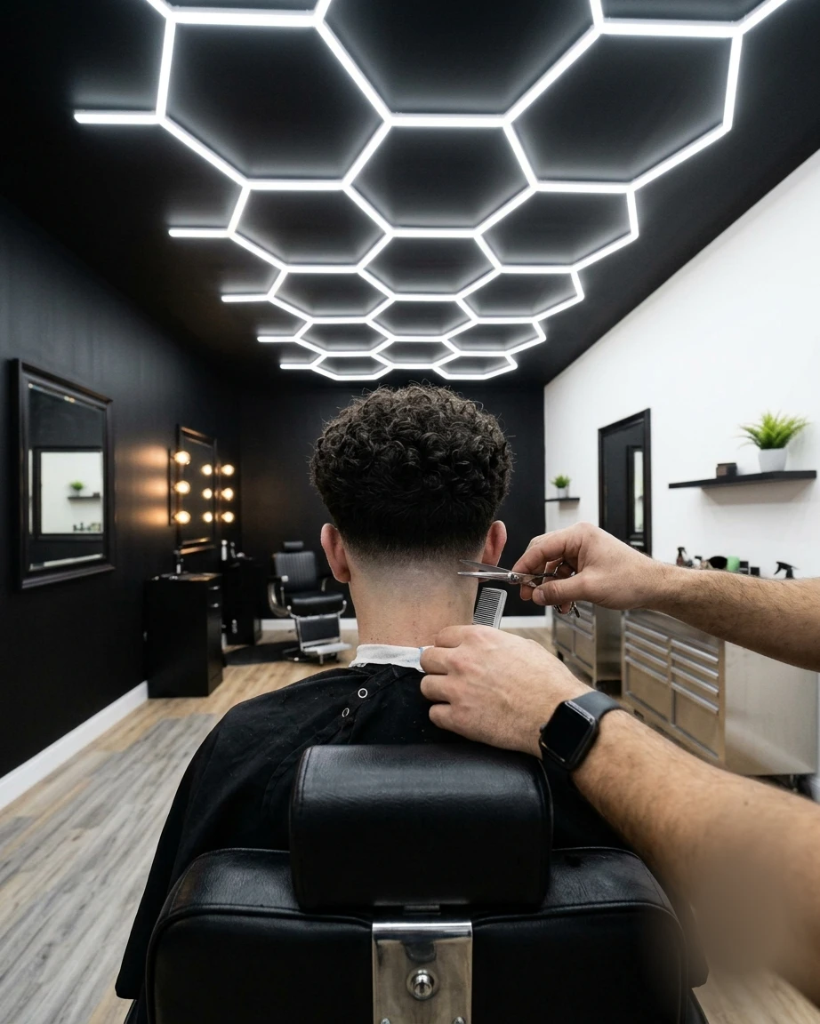 Dettaglio di un taglio su misura da Mr Barber
